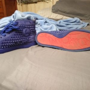 Christian louboutin suede spiked shoes